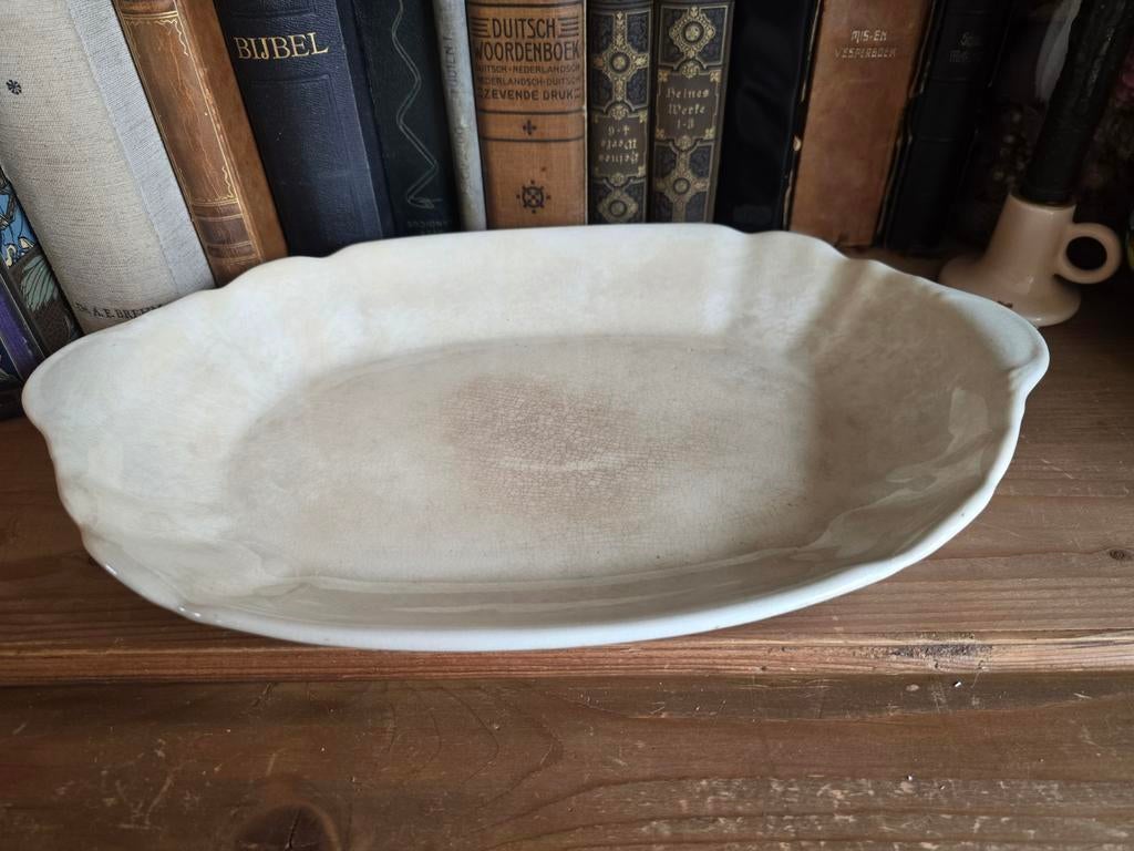 Antieke serveerschaal Societé Céramique Maastricht, Antiek en Kunst, Ophalen of Verzenden