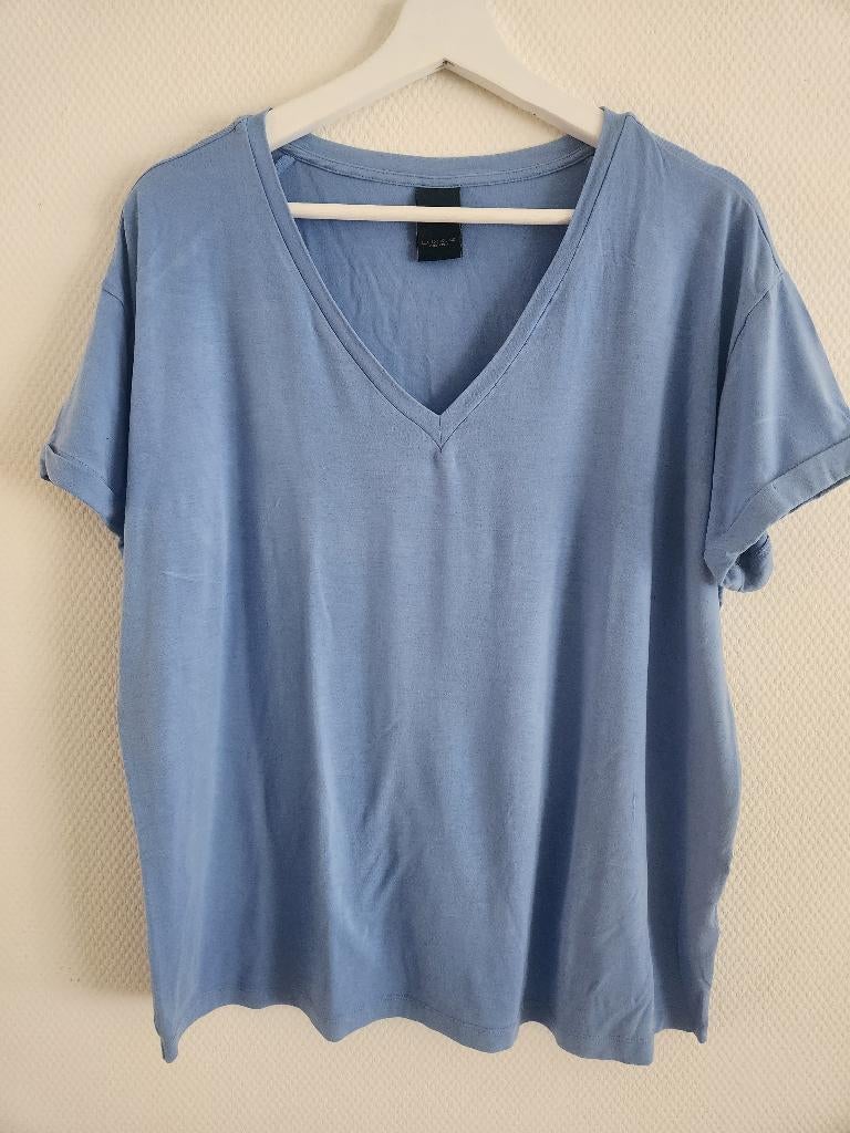 One Two & Luxzuz blauw shirt - XL, Kleding | Dames, Blauw, Ophalen of Verzenden, Korte mouw, Gedragen
