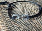 Gloednieuwe Katja koord Armband Zilver Zwart met kaartje, Ophalen of Verzenden, Nieuw, Zwart, Zilver