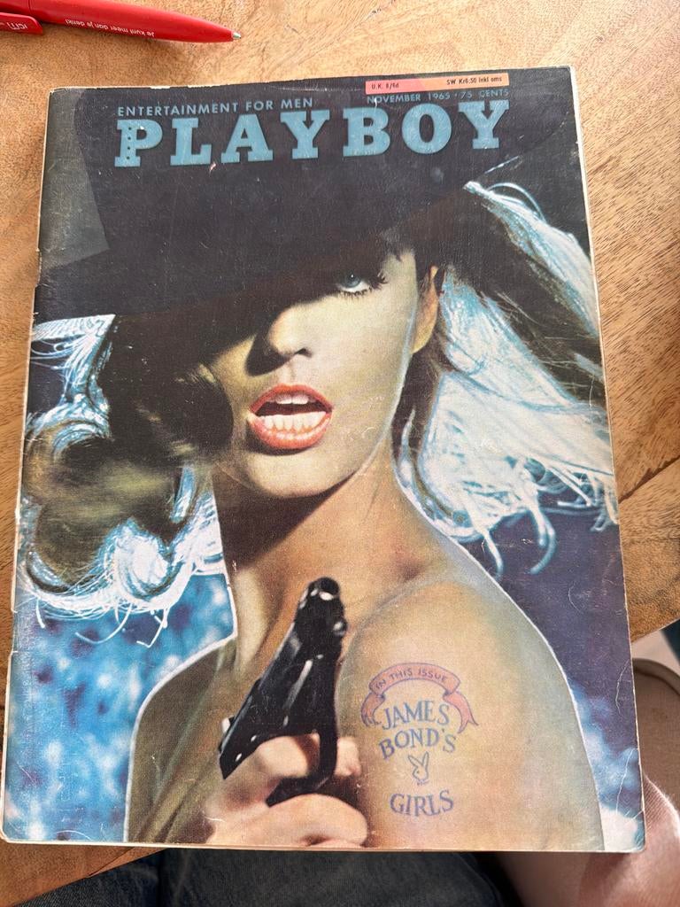 Playboy november 1965 met poster en lidmaatschapskaart, Ophalen of Verzenden, Gelezen, Overige typen