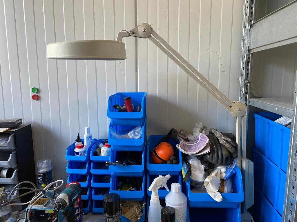 Luxo loeplamp met tafelklem, Ophalen of Verzenden, Gebruikt, Loeplamp