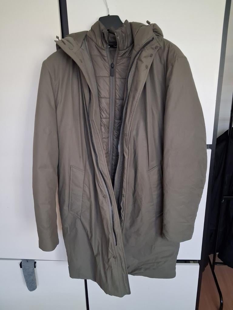 Zara heren jas khaki maat L - Zo goed als nieuw, Kleding | Heren, Jassen | Winter, Zo goed als nieuw, Maat 52/54 (L), Groen, Ophalen of Verzenden