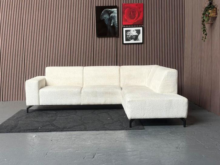 GRATIS LEVERING TeddyStof Hoekbank Wit 275x210 GEREINIGD, Huis en Inrichting, Banken | Bankstellen, Zo goed als nieuw, Hoekbank