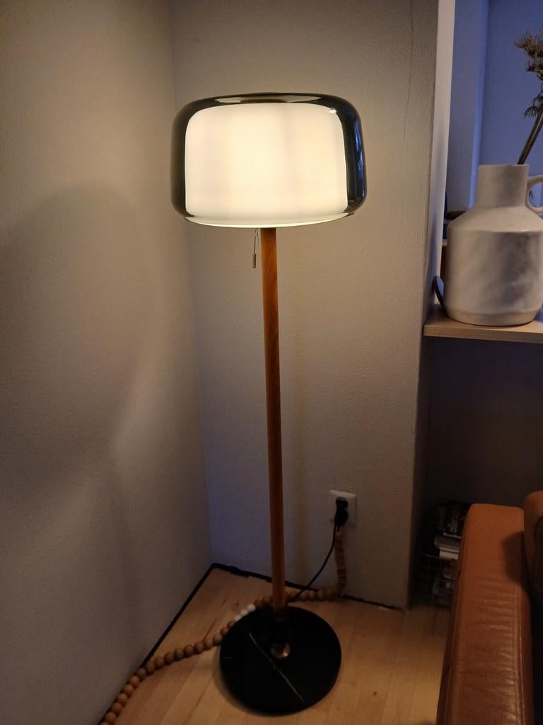 Ikea EVEDAL staande lamp nieuwstaat, Ophalen, Zo goed als nieuw, Glas, 150 tot 200 cm
