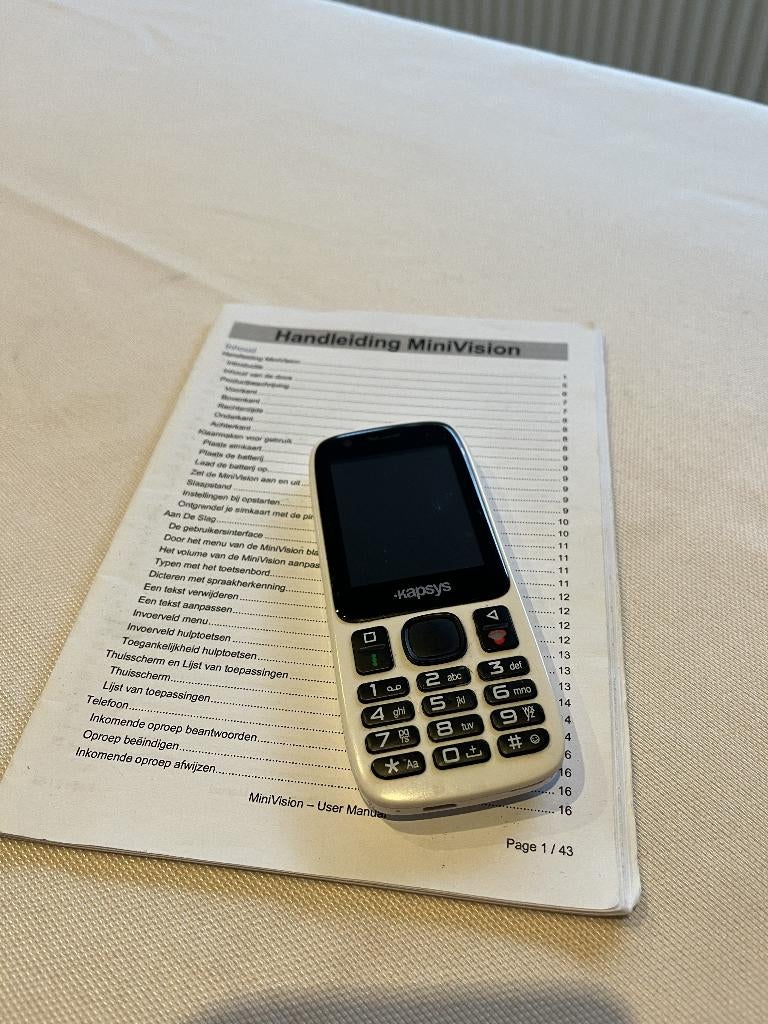 GsM MiniVision - Kapsys - voor slechtzienden, Telecommunicatie, Mobiele telefoons | Overige merken, Ophalen, Geen camera, Zo goed als nieuw