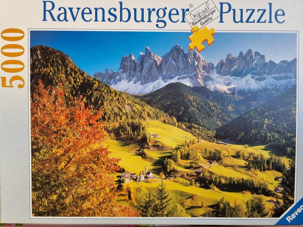 Herfst in Zuid-Tirol 5000 stukjes, Hobby en Vrije tijd, Denksport en Puzzels, Ophalen of Verzenden, Meer dan 1500 stukjes, Zo goed als nieuw