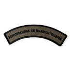Straatnaam met Velcro BEVOORRADINGS- EN TRANSPORTTROEPEN, Ophalen of Verzenden, Landmacht, Nederland, Embleem of Badge