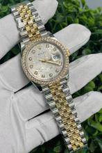 Rolex Datejust 36 - 3D Diamond Dial & Bezel -CrownClasp etc., Rolex, Polshorloge, Ophalen of Verzenden, Zo goed als nieuw