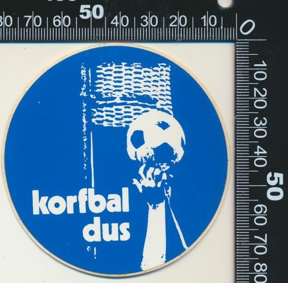 Sticker: Korfbal dus (3), Ophalen of Verzenden, Zo goed als nieuw, Sport