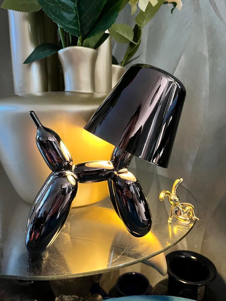 Zwarte Balloon Dog LED Lamp - Nieuw in Doos, Ophalen of Verzenden, Nieuw, Overige materialen, Minder dan 50 cm
