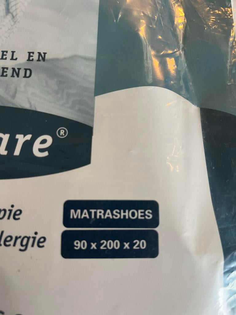 MiteCare Matrashoes 90x200x20 - Anti-huisstofmijt, 90 cm, Eenpersoons, Nieuw, Ophalen of Verzenden