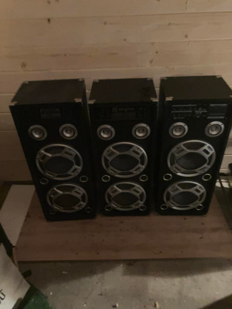 Skytec & Fenton 1600W Speaker Set - Actief & Passief, Overige merken, Gebruikt, Ophalen of Verzenden, 120 watt of meer