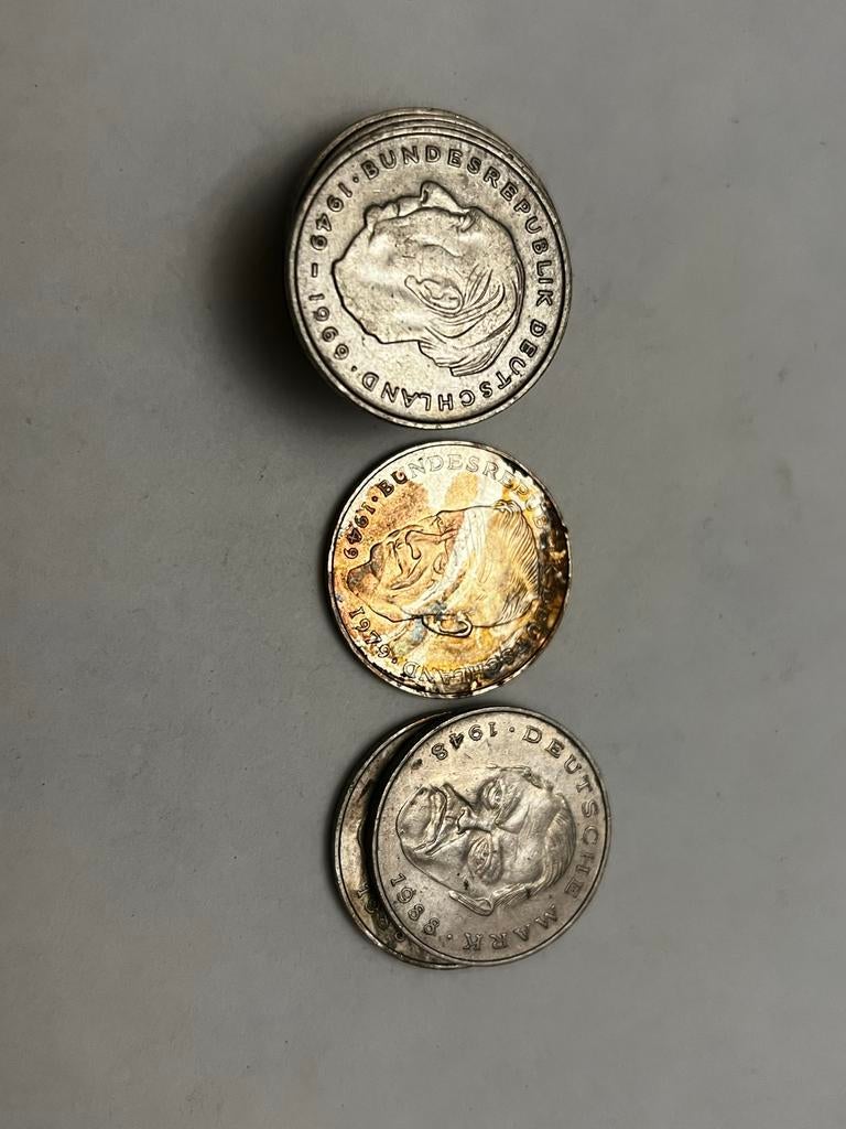 11x 2 Duitse Mark munten - Diverse jaren, Postzegels en Munten, Munten | Europa | Niet-Euromunten, Ophalen, Duitsland, Losse munt