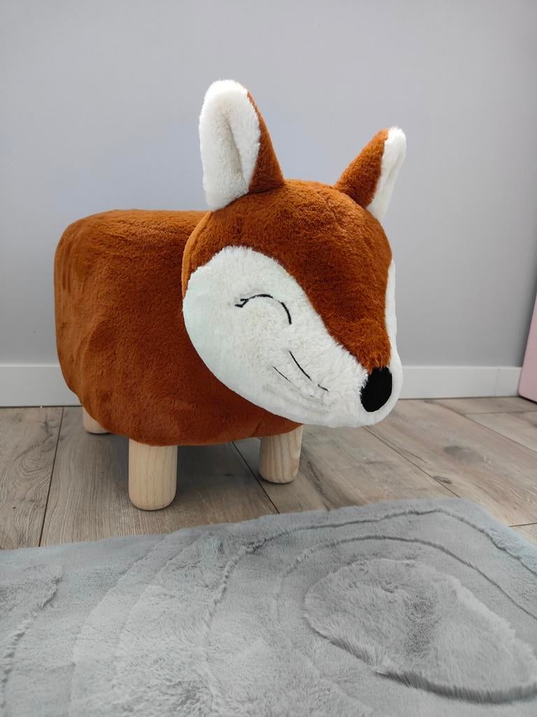 Leuke vos poef/kruk - Zo goed als nieuw, Ophalen, Minder dan 50 cm, Rond, Minder dan 50 cm