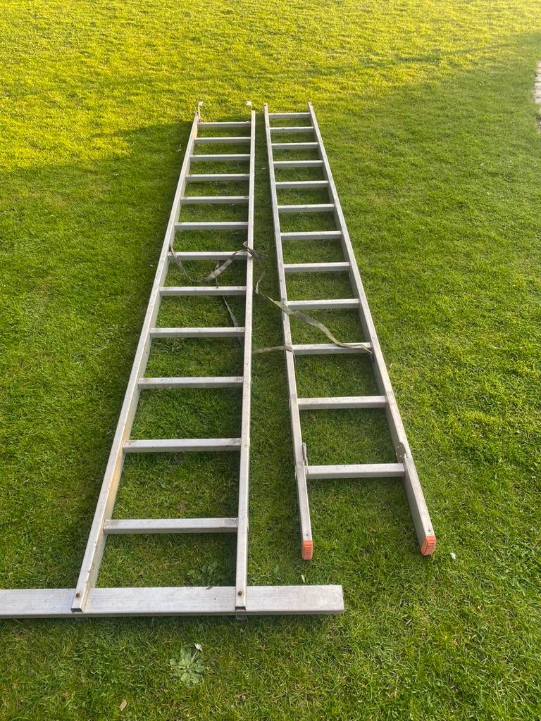 Aluminium ladder 2 delig, Ophalen, Gebruikt, 4 meter of meer