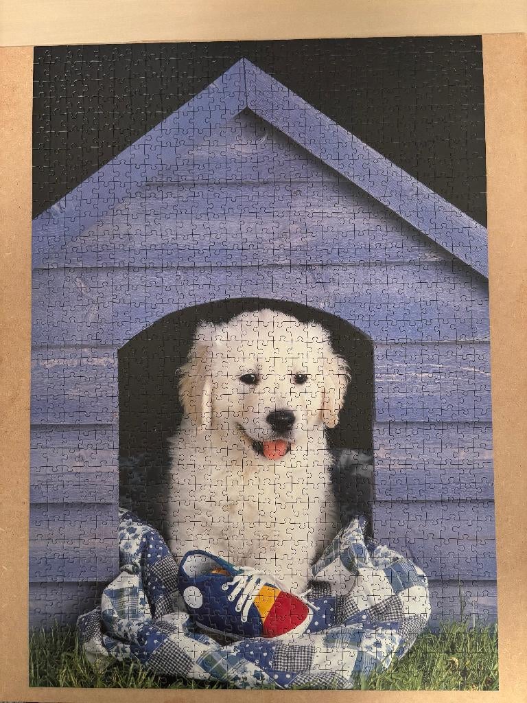 Ravensburger puzzel 1000 suks Kuvasz, Puppy, Ophalen of Verzenden, 500 t/m 1500 stukjes, Zo goed als nieuw, Legpuzzel