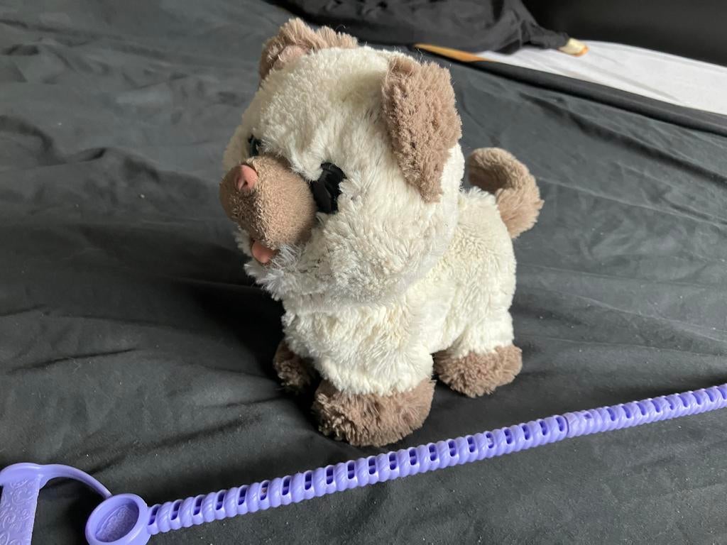 Interactieve Furreal speelgoedhond met riem, Ophalen of Verzenden, Zo goed als nieuw, Hond