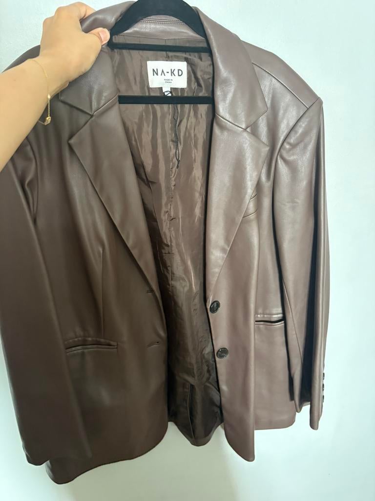 Bruin oversized Blazer, Ophalen of Verzenden, Zo goed als nieuw, Bruin