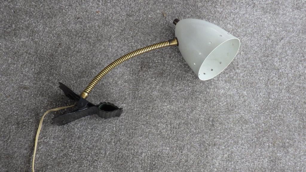 vintage knijplampje (Hala?), Huis en Inrichting, Lampen | Tafellampen, Ophalen of Verzenden, Gebruikt, Metaal, Minder dan 50 cm