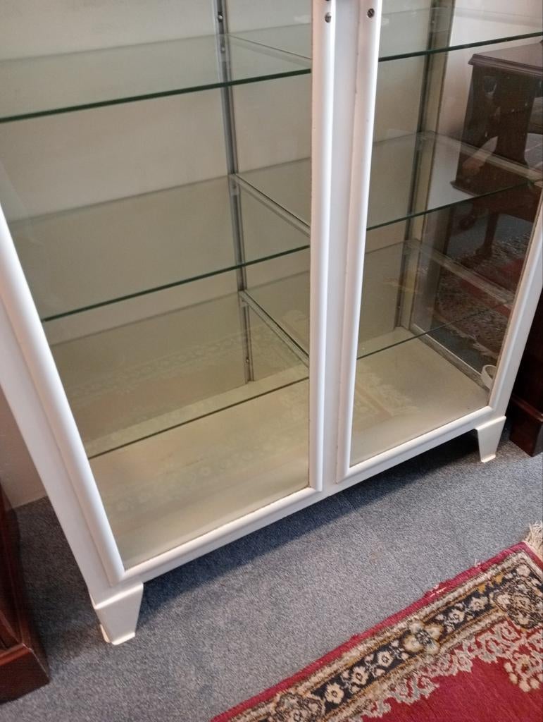 Vintage Apothekers kast jaren 60-70 in Nieuwstaat, Met deur(en), Glas, Klassiek, Onbekend