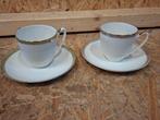 2 vintage kop en schotels porselein Regout Maastricht, Antiek en Kunst, Ophalen of Verzenden