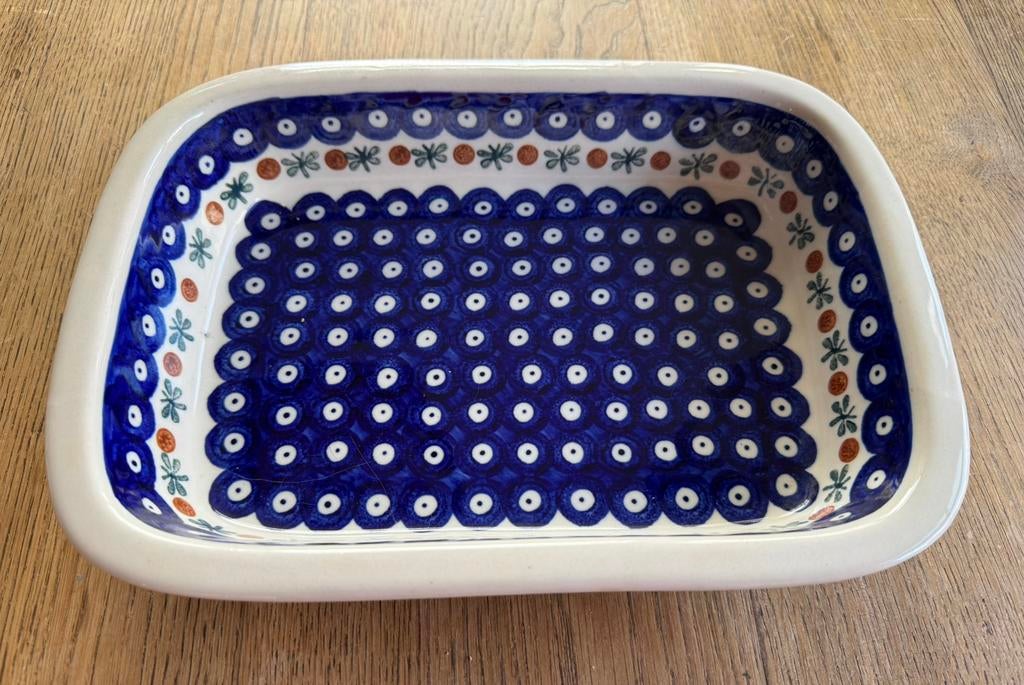 Erg mooie (oven)schaal van Boleslawiec - Bunzlau - Polen, Ophalen of Verzenden, Gebruikt