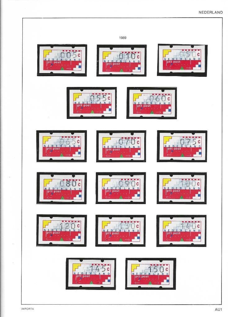 KLUSSENDORF AUTOMAATZEGELS - AU1 T/M AU30 PF, Postzegels en Munten, Ophalen of Verzenden, Na 1940, Postfris