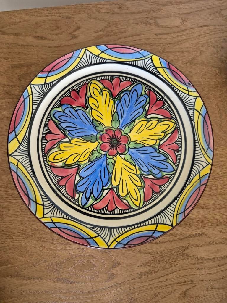 Kleurrijk Talavera Keramiek Sierbord, Antiek en Kunst, Ophalen of Verzenden