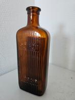 Antieke bruine fles met 'POISON / VERGIF' reliëf, Ophalen of Verzenden