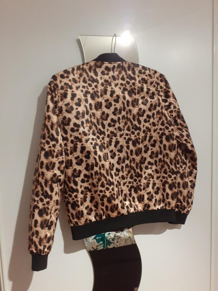 TYGERPRINT BOMBERJAS/JACK MAAT 38 GEVOERD, Kleding | Dames, Jasjes, Kostuums en Pakken, Maat 38/40 (M), Overige kleuren, Zo goed als nieuw