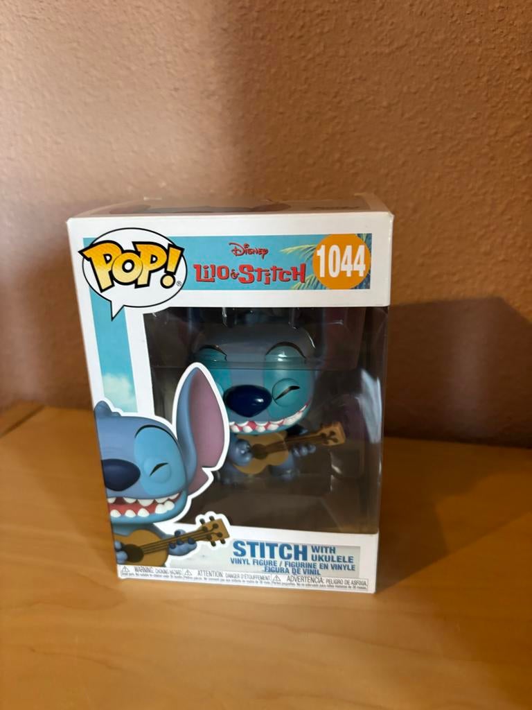 Funko Pop! Disney Lilo & Stitch - Stitch met Ukelele #1044, Ophalen of Verzenden, Overige figuren, Zo goed als nieuw, Beeldje of Figuurtje