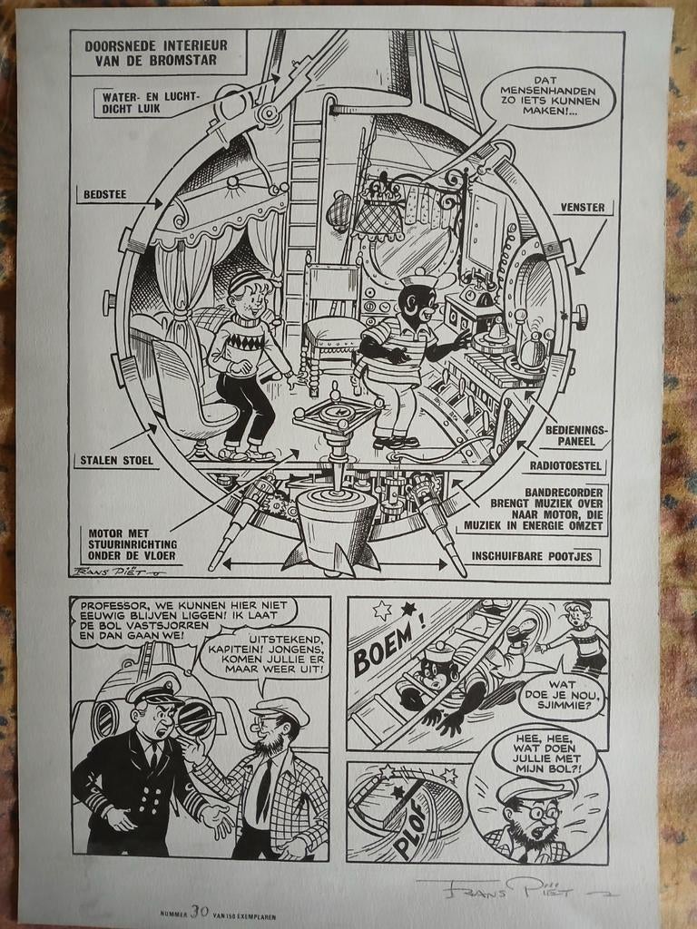 Frans Piet Bromstar poster/ zeefdruk, Verzamelen, Ophalen of Verzenden