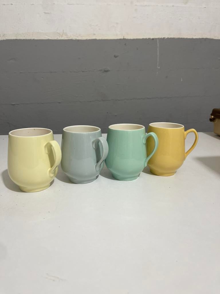 4 pastel kwatta bekers, Ophalen of Verzenden