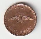 1  cent  1967  Canada. km. 65  ( 0,15 euro ), Ophalen of Verzenden, Noord-Amerika, Losse munt