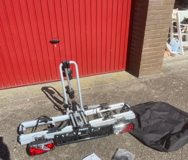 Pro user diamant fietsendrager inklapbaar met hoes e-bikes, Ophalen of Verzenden, Zo goed als nieuw, Trekhaakdrager