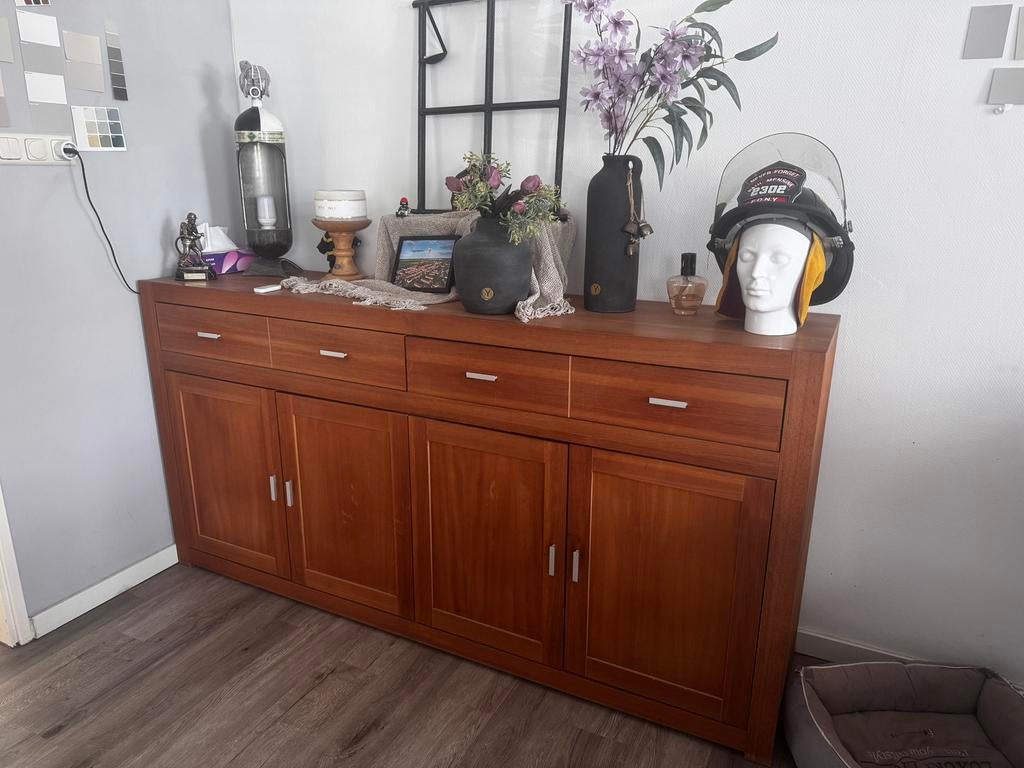 Kersenhouten dressoir, Huis en Inrichting, Ophalen, Strak, Met deur(en), 150 tot 200 cm