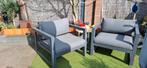 Tuinset met kussen en tafel, Tuin en Terras, Ophalen, Gebruikt, Aluminium