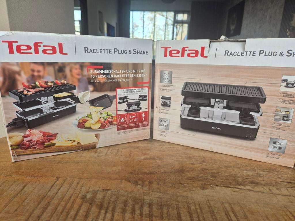 Tefal Raclette Plug & Share gourmet set, Ophalen of Verzenden, 4 t/m 7 personen