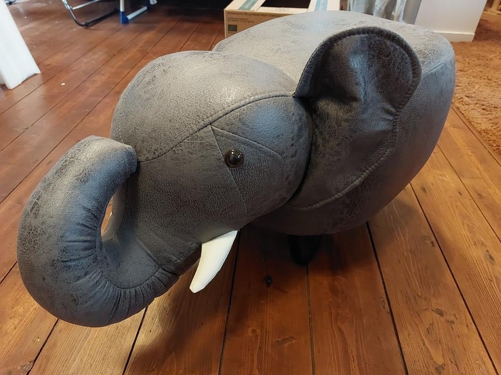 Olifant voetenbankje, Huis en Inrichting, Banken | Voetenbanken en Poefen, Ophalen, Minder dan 50 cm, 50 tot 75 cm, Nieuw