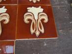 50 st art nouveau wandtegels met afbeelding bloem in relief, Ophalen