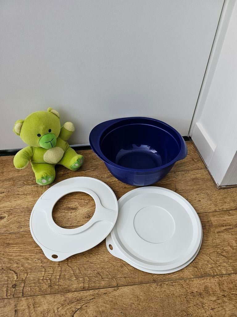 Tupperware nieuwe blauwe mengkom met deksels, Huis en Inrichting, Keuken | Tupperware, Ophalen of Verzenden, Nieuw, Blauw, Bak of Kom