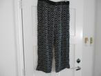 Norah zwarte/witte broek, maat 46., Kleding | Dames, Broeken en Pantalons, Zwart, Maat 46/48 (XL) of groter, Ophalen of Verzenden