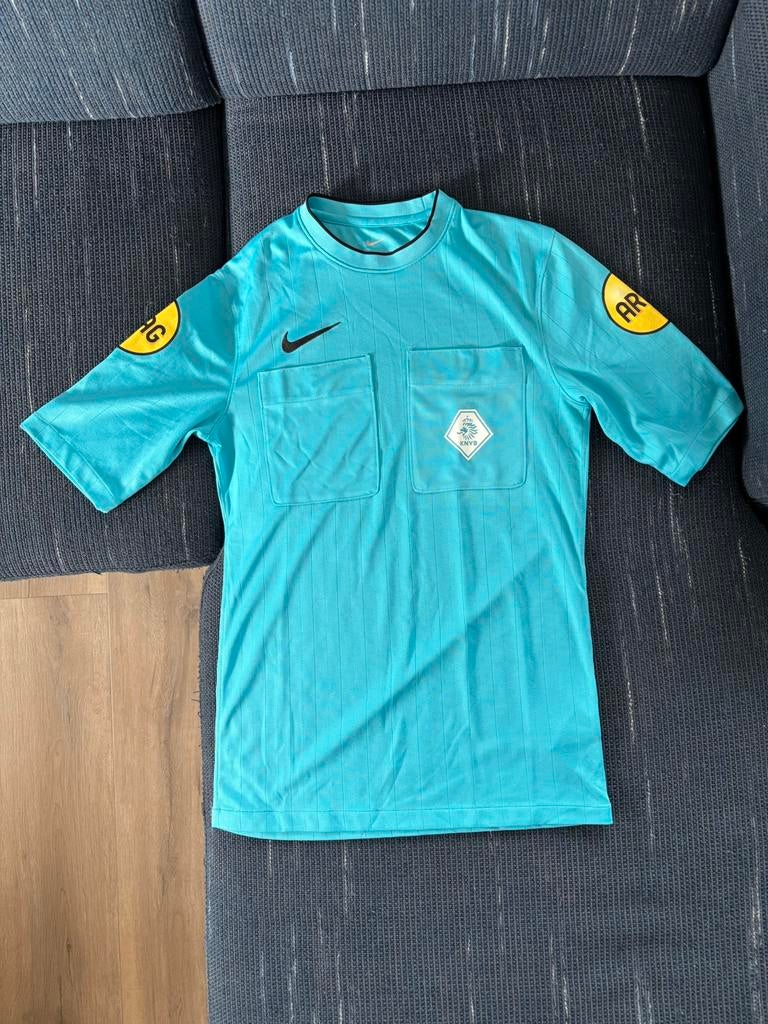Nike KNVB scheidsrechters shirt blauw S, Sport en Fitness, Voetbal, Maat S, Ophalen of Verzenden, Zo goed als nieuw, Shirt