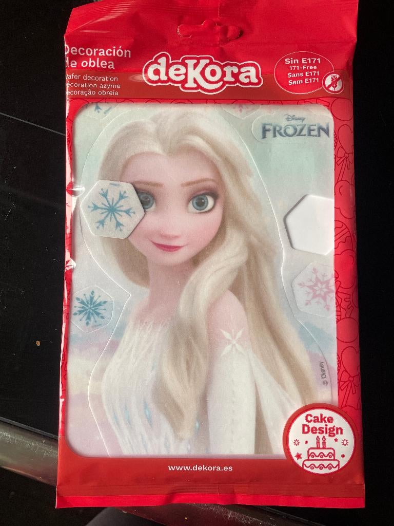 Disney Frozen II - Elsa eetbare taart decoratie, Ophalen of Verzenden, Nieuw, Taarten, Versiering