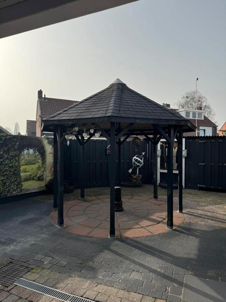 Vrijstaand houten prieel, Tuin en Terras, Overkappingen, Gebruikt, Ophalen