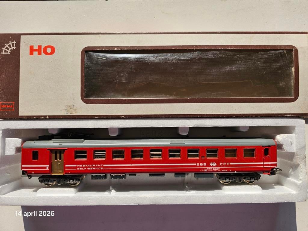 Modeltrein Ho lima rijtuig SBB ZWITSERLAND zgan in doos, Hobby en Vrije tijd, Gelijkstroom, Wagon, Ophalen of Verzenden, Zo goed als nieuw