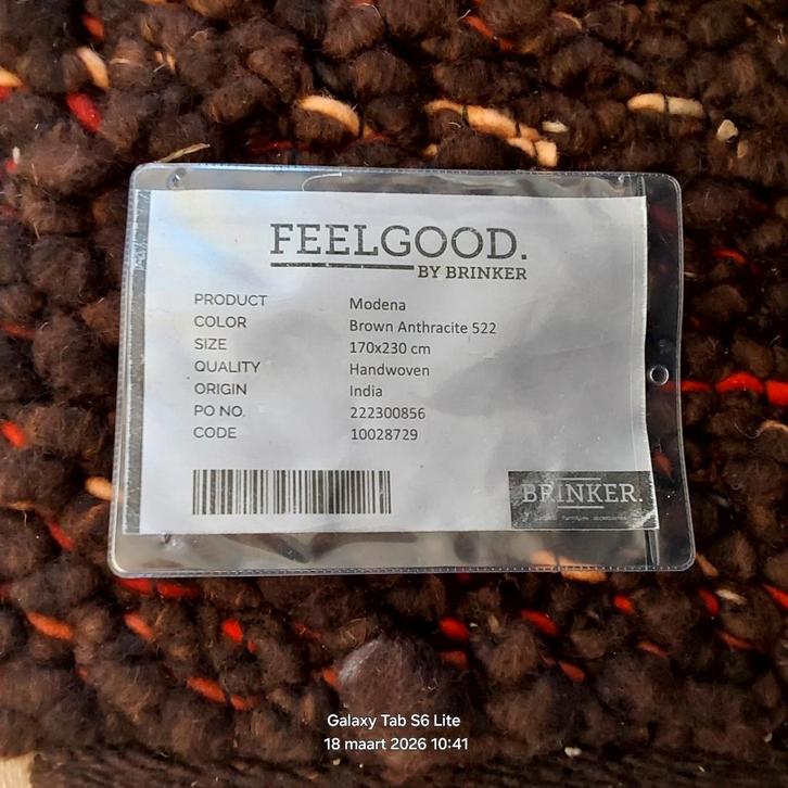 Brinkers 100% wollen, geknoopt vloerkleed, 170x230, Huis en Inrichting, Stoffering | Tapijten en Kleden, Nieuw, 200 cm of meer