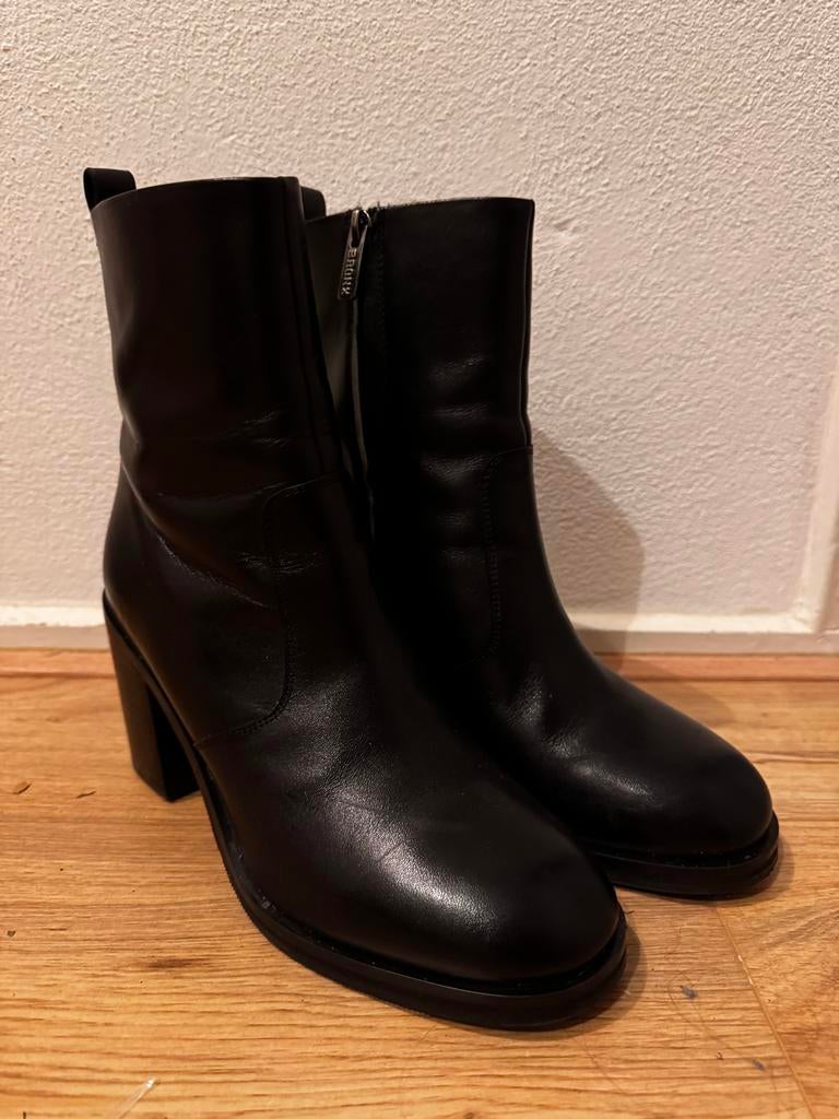 Bronx New-patt enkellaarzen maat 40, Zwart, Lage of Enkellaarzen, Ophalen of Verzenden, Zo goed als nieuw