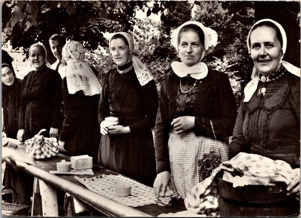 Raalte - Oude Sallandse klederdrachten Raalter Botermarkt, Verzenden, 1960 tot 1980, Gelopen, Overijssel