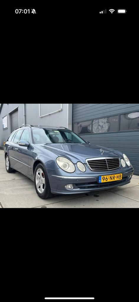 Mercedes-Benz E-Klasse 3.2 E320 Combi AUT 2004 Blauw, Auto's, Mercedes-Benz, Automaat, Achterwielaandrijving, Blauw, Stationwagon